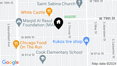 Map of 7948 S Ada Street, Chicago IL, 60620