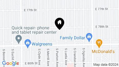Map of 7821 S Paxton Avenue, Chicago IL, 60649