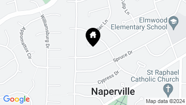 Map of 323 Elmwood Drive, Naperville IL, 60540