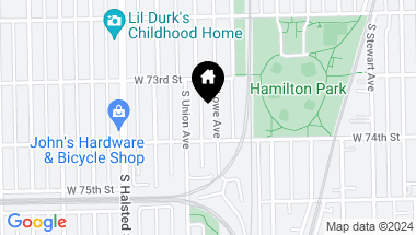 Map of 7338 S Lowe Avenue, Chicago IL, 60621