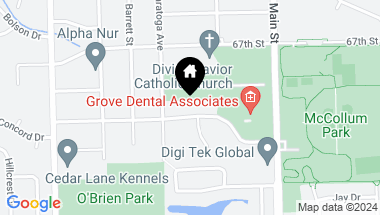 Map of 1110 68th Street, Downers Grove IL, 60516