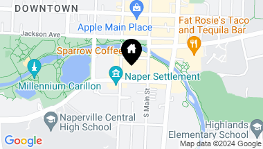 Map of 127 Aurora Avenue, Naperville IL, 60540