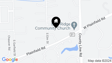 Map of 6501 S Elm Street, Burr Ridge IL, 60527