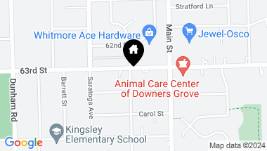 Map of 6303 Carpenter Street, Downers Grove IL, 60516