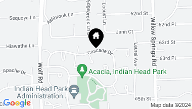 Map of 184 CASCADE Drive, Indian Head Park IL, 60525