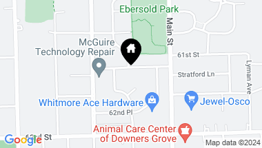 Map of 1041 61st Street, Downers Grove IL, 60516
