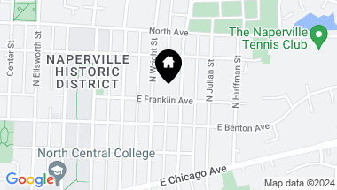 Map of 611 E Franklin Avenue, Naperville IL, 60540