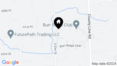 Map of 1001 BURR RIDGE CLUB Drive, Burr Ridge IL, 60527