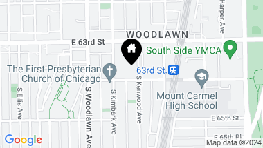 Map of 6352 S Kenwood Avenue, Chicago IL, 60637