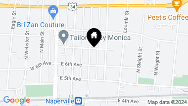Map of 628 N Ellsworth Street, Naperville IL, 60563