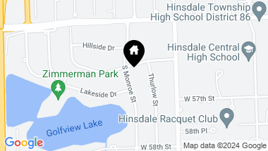 Map of 5613 S Monroe Street, Hinsdale IL, 60521