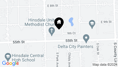 Map of 930 S Park Avenue, Hinsdale IL, 60521