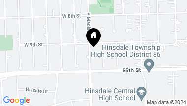 Map of 915 S Madison Street, Hinsdale IL, 60521