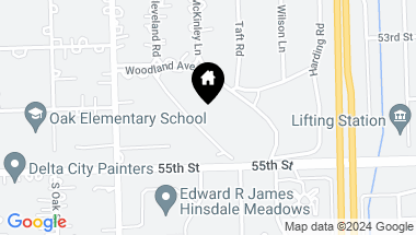 Map of 927 Cleveland Road, Hinsdale IL, 60521