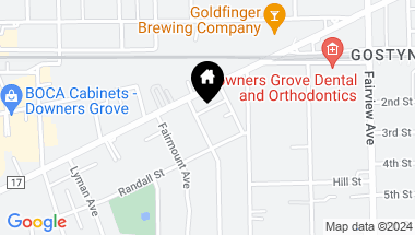 Map of 5133 Benton Avenue, Downers Grove IL, 60515