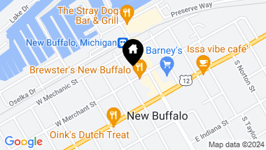 Map of 18 W Merchant Street, New Buffalo MI, 49117