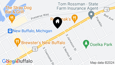 Map of 404 & 410 E Buffalo Street, New Buffalo MI, 49117