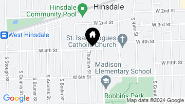 Map of 520 W 4th Street, Hinsdale IL, 60521