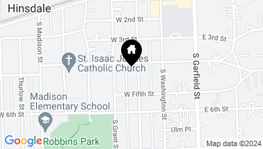 Map of 412 S Lincoln Street, Hinsdale IL, 60521
