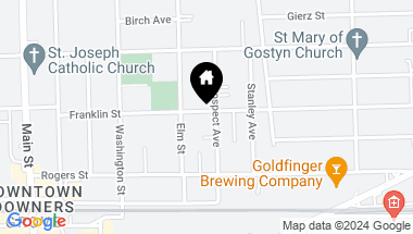 Map of 735 Franklin Street, Downers Grove IL, 60515