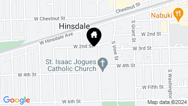 Map of 214 S Clay Street, Hinsdale IL, 60521