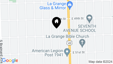Map of 736 S Madison Avenue, La Grange IL, 60525