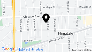 Map of 34 S Bodin Street, Hinsdale IL, 60521
