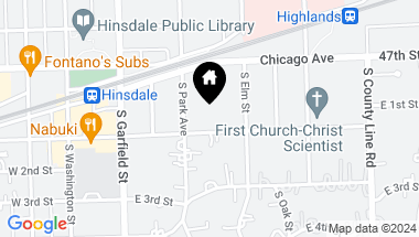 Map of 219 E 1st Street, Hinsdale IL, 60521