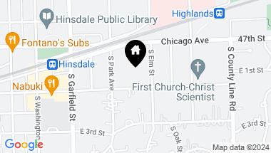 Map of 225 E 1st Street, Hinsdale IL, 60521