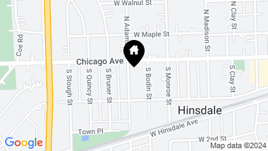 Map of 19 S Adams Street, Hinsdale IL, 60521