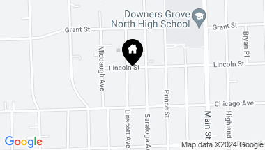 Map of 4605 Linscott Avenue, Downers Grove IL, 60515