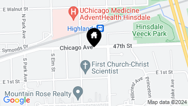 Map of 420 E Chicago Avenue, Hinsdale IL, 60521