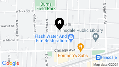 Map of 117 N Vine Street, Hinsdale IL, 60521