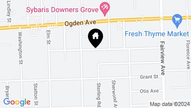 Map of 617 Sherman Street, Downers Grove IL, 60515
