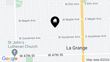 Map of 336 S Catherine Avenue, La Grange IL, 60525