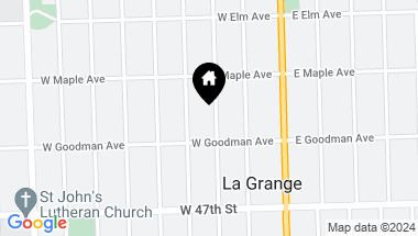 Map of 332 S Ashland Avenue, La Grange IL, 60525