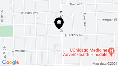 Map of 306 N Garfield Street, Hinsdale IL, 60521