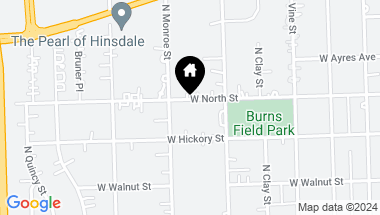Map of 532 W North Street, Hinsdale IL, 60521