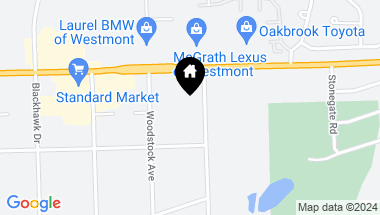 Map of 278 Oxford Avenue, Clarendon Hills IL, 60514
