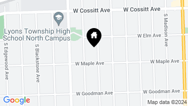 Map of 228 S Waiola Avenue, La Grange IL, 60525