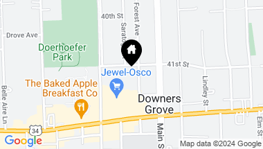 Map of 4206 Forest Avenue, Downers Grove IL, 60515