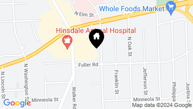 Map of 718 N Elm Street, Hinsdale IL, 60521