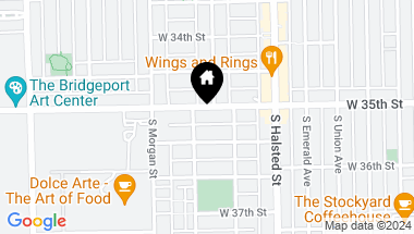 Map of 927 W 35TH Street Unit: 1, Chicago IL, 60609