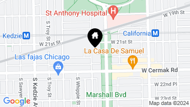 Map of 2122 S Marshall Boulevard, Chicago IL, 60623