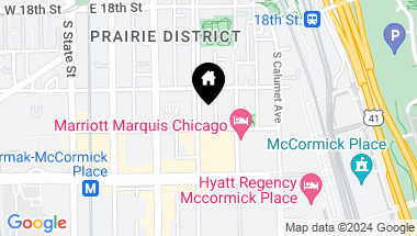 Map of 2025 S INDIANA Avenue Unit: 502, Chicago IL, 60616
