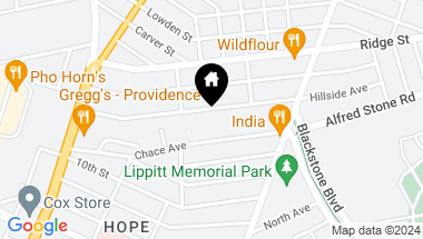 Map of 101 Hillside Avenue, Providence RI, 02909