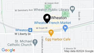 Map of 221 W Front Street, Wheaton IL, 60187