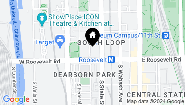 Map of 1169 S PLYMOUTH Court Unit: 304, Chicago IL, 60605