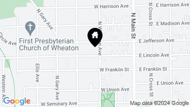 Map of 604 N Wheaton Avenue, Wheaton IL, 60187