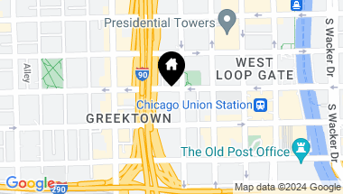 Map of 210 S Desplaines Street Unit: 1601, Chicago IL, 60661